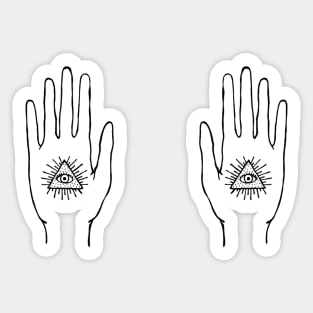 Hands Off! Eyes of Protection Sticker